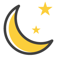 Moon and stars illustration