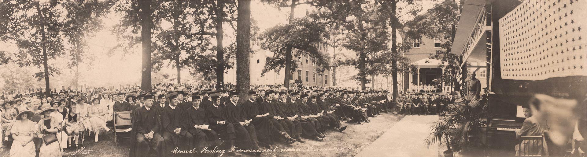 Gen. John J. Pershing speaks at UMD commencement