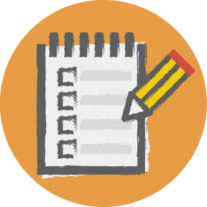 Clipboard and pencil illustration