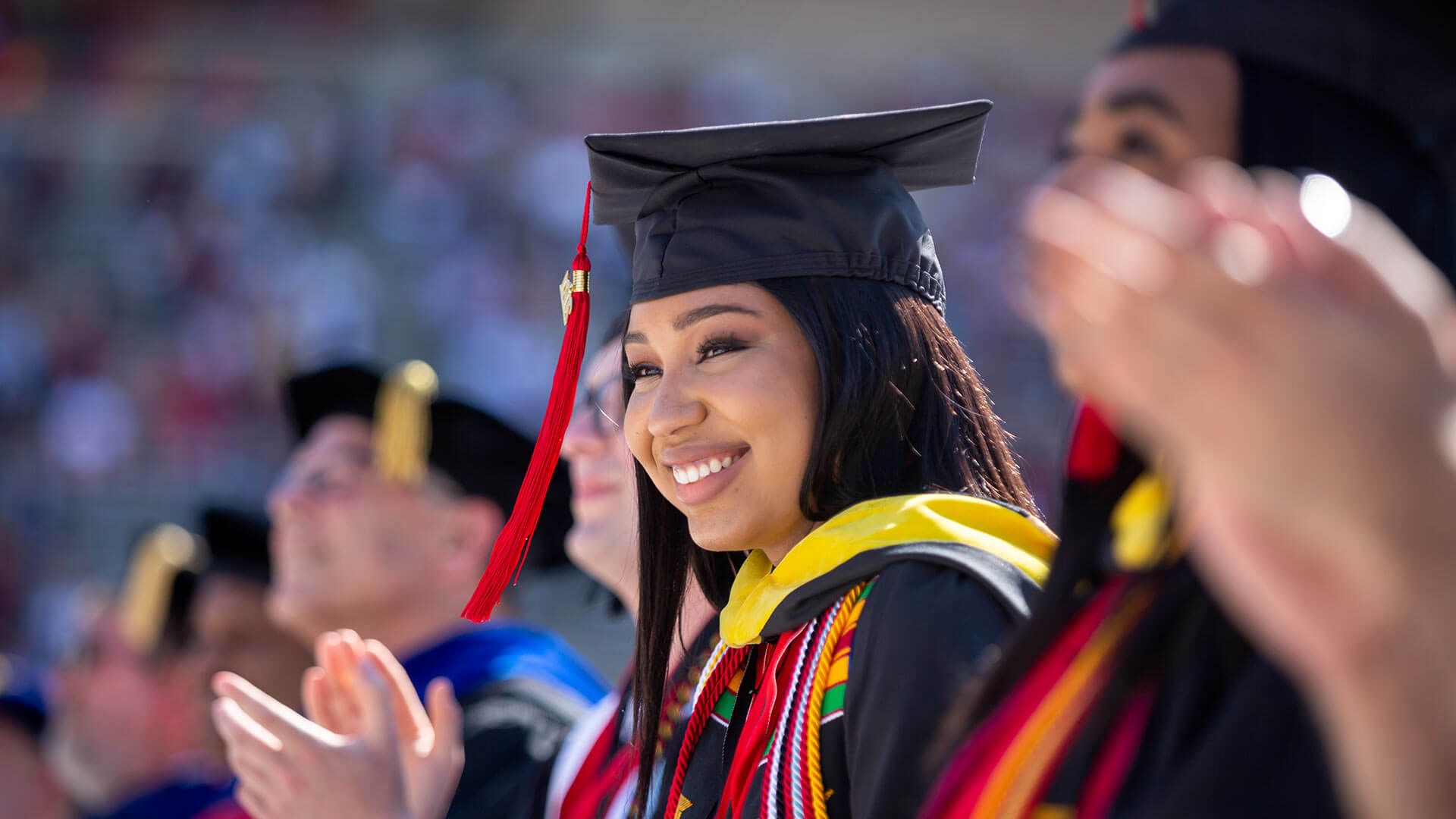 Kyeisha Laurence, a finalist for university medalist, at commencement