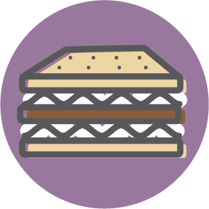 Illustration of s'more