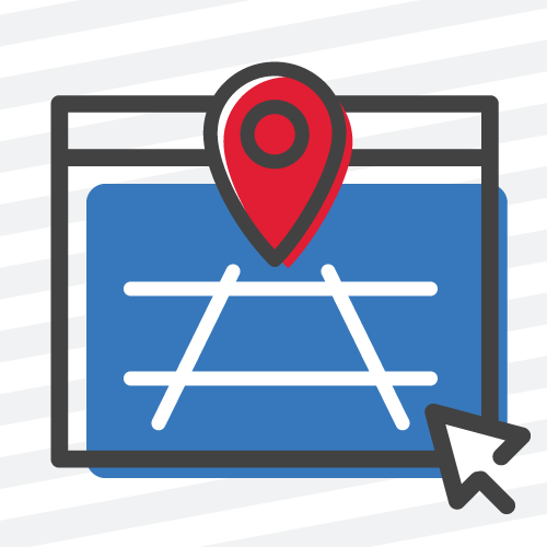 Illustration of a pin on a map