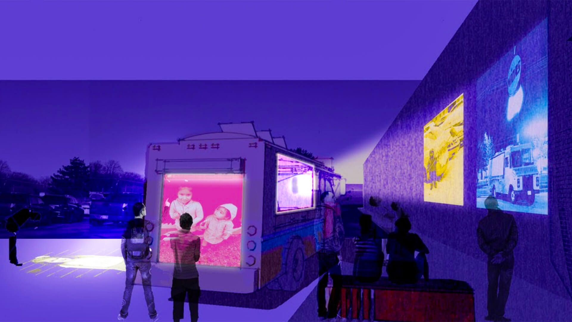 rendering of a mobile arts van