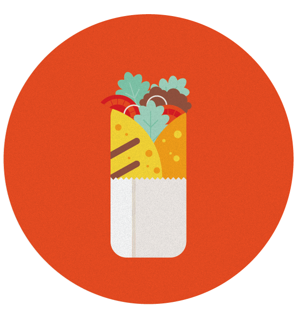 Illustration of burrito
