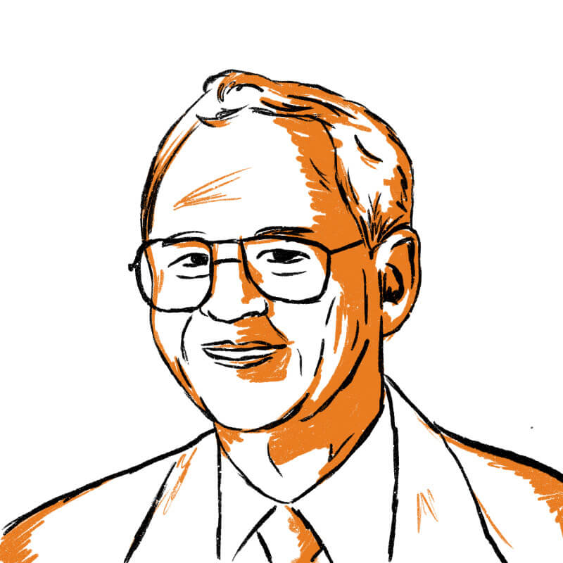 Frederick S. Billig Ph.D. '64 illustrated headshot