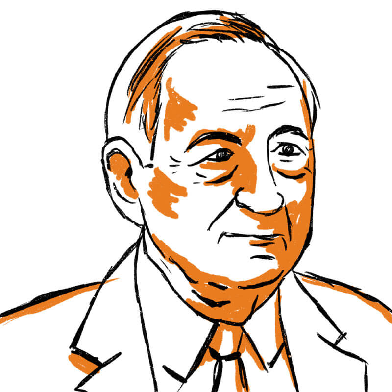 Robert Briskman M.S. '61 illustrated headshot