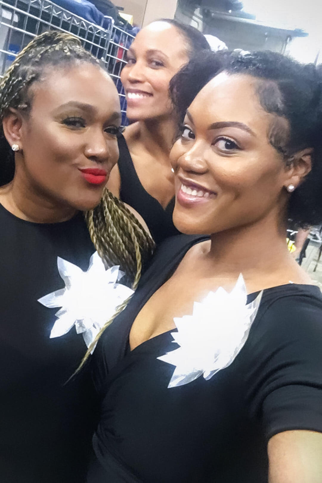 Chelsey Green and fellow musicians pose for a selfie at Staples Center, site of the 2020 Grammys.