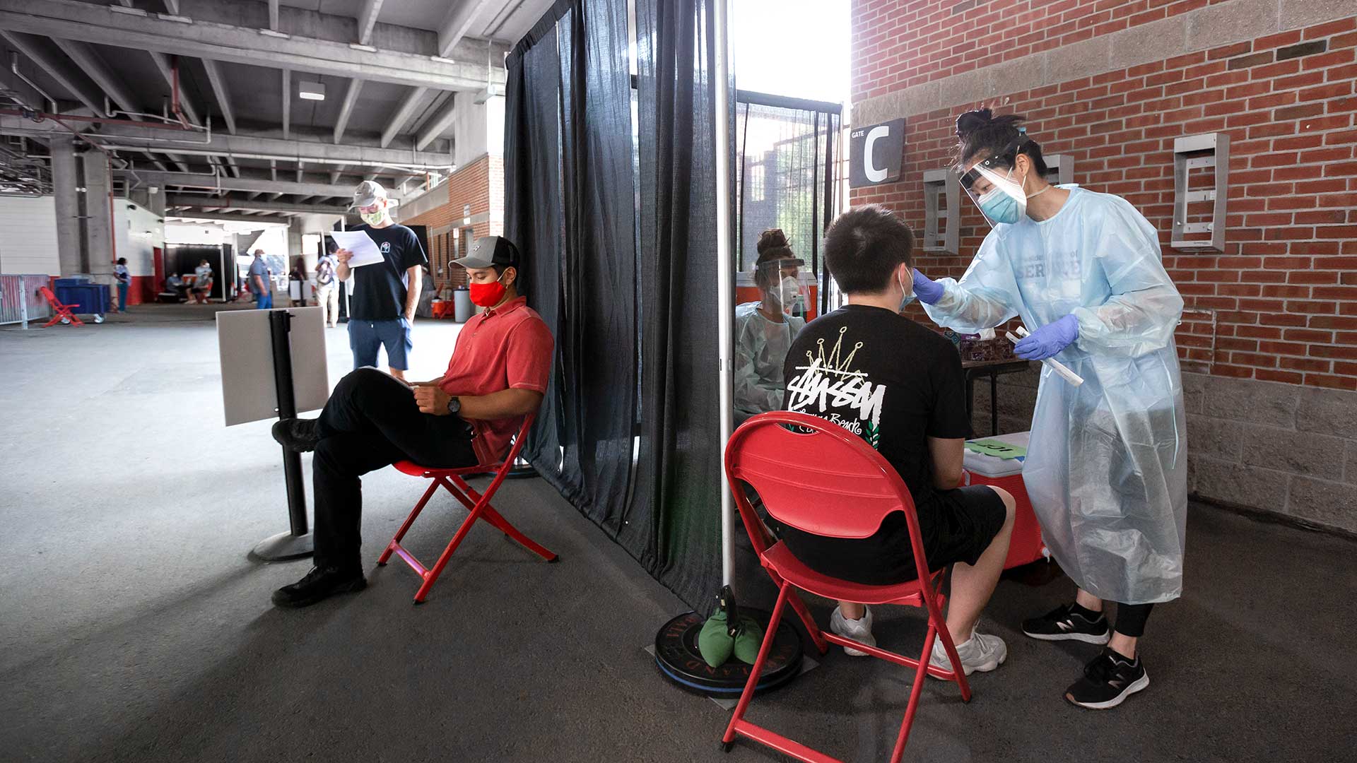 COVID testing on campus