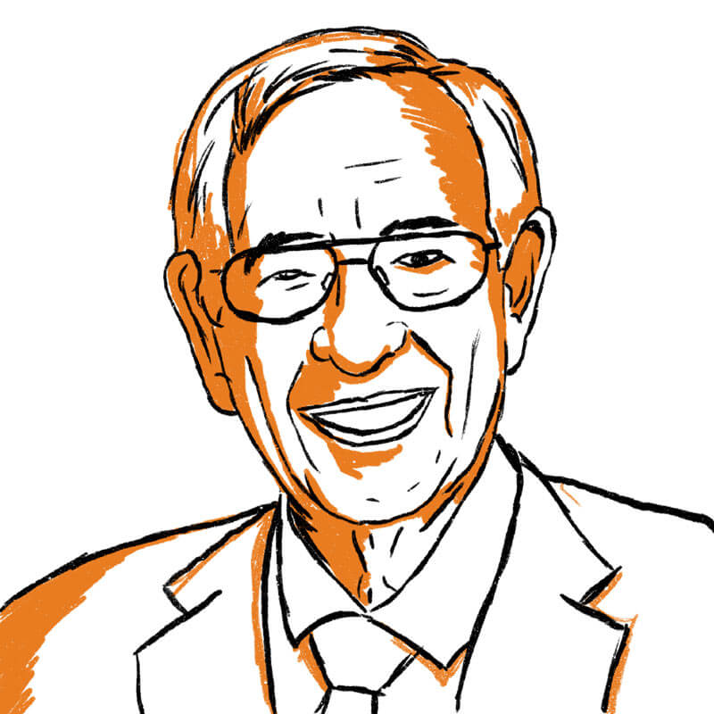 Robert E. Fischell illustrated headshot
