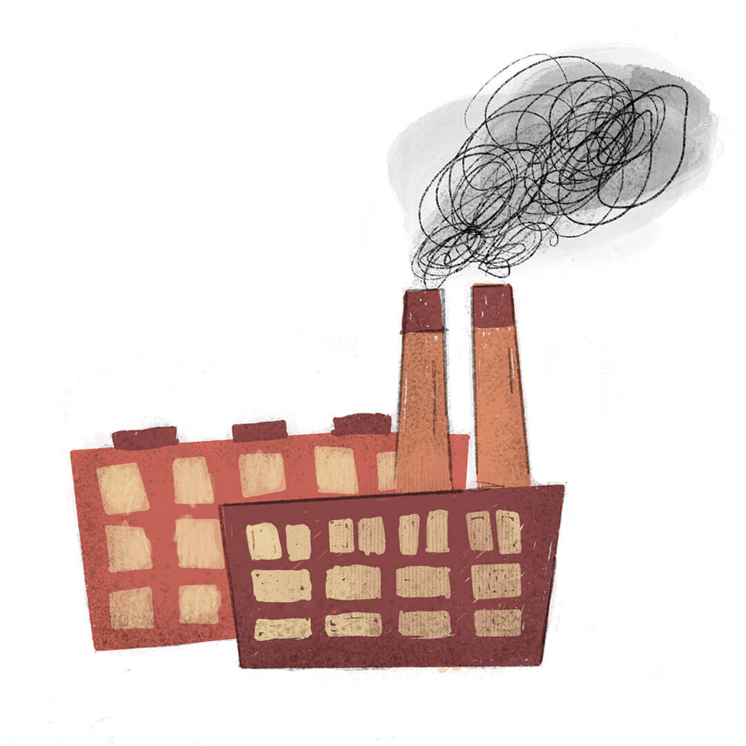 Smoking factory