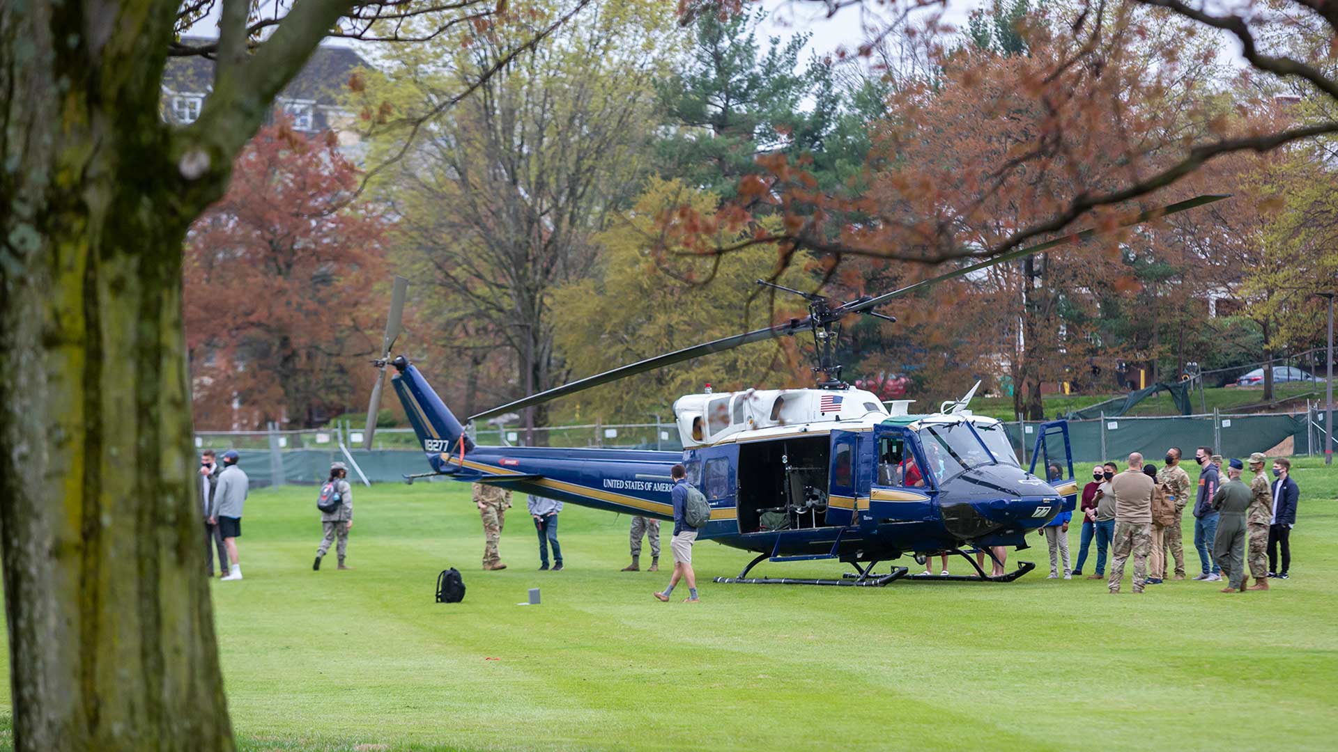 Helicopter on Chapel Field