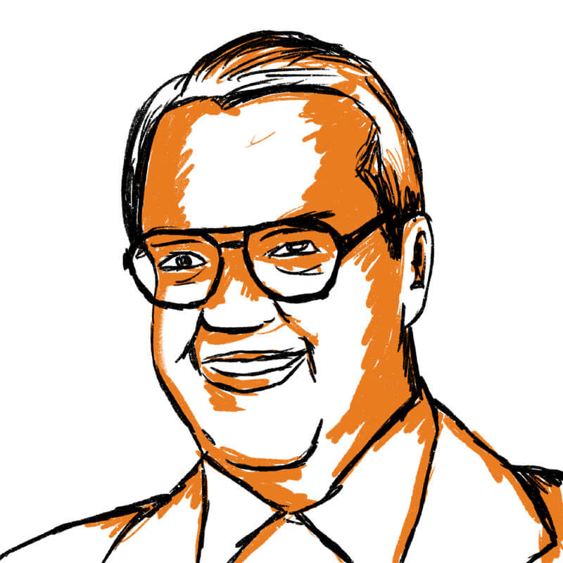 George J. Laurer illustrated headshot