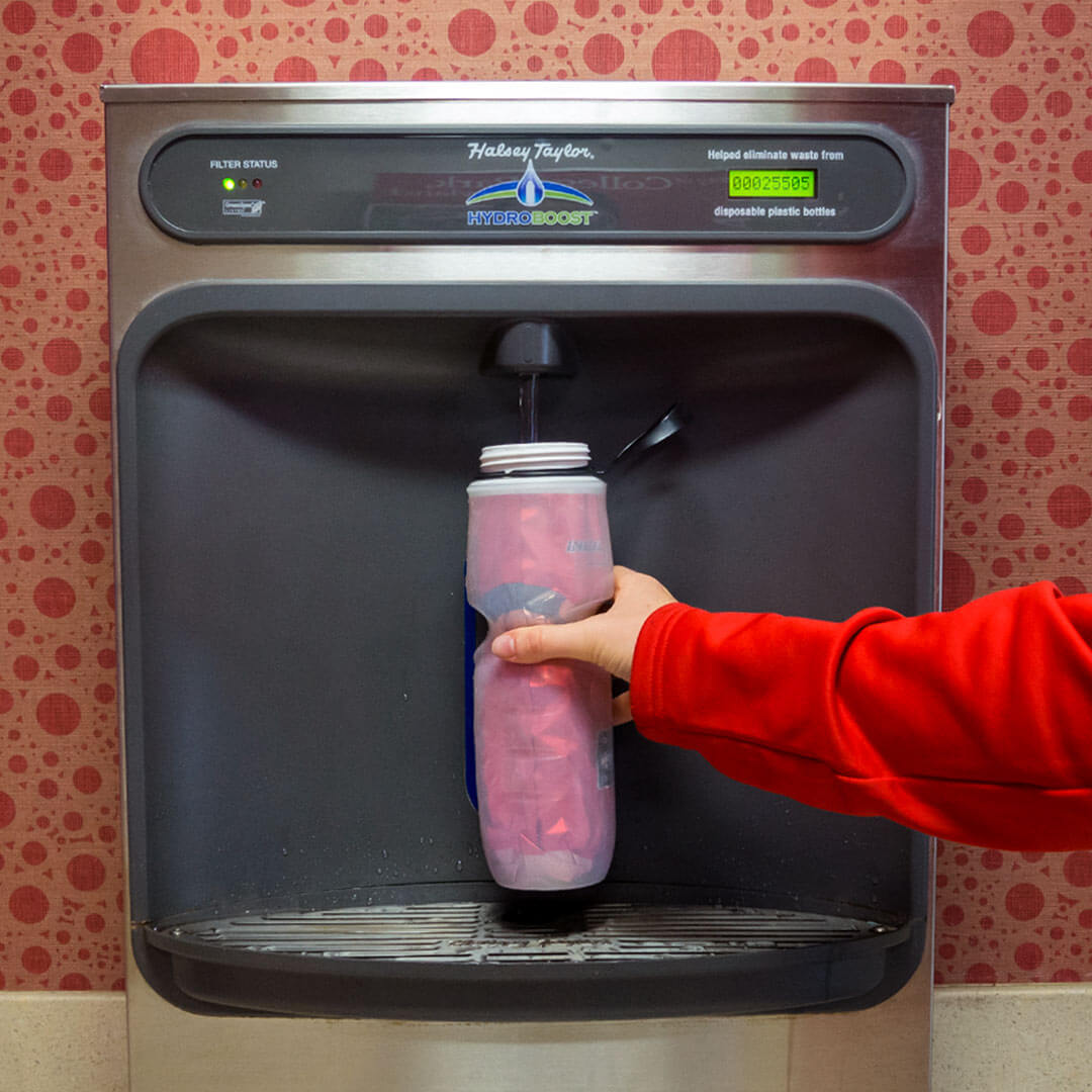 Water bottle filling station