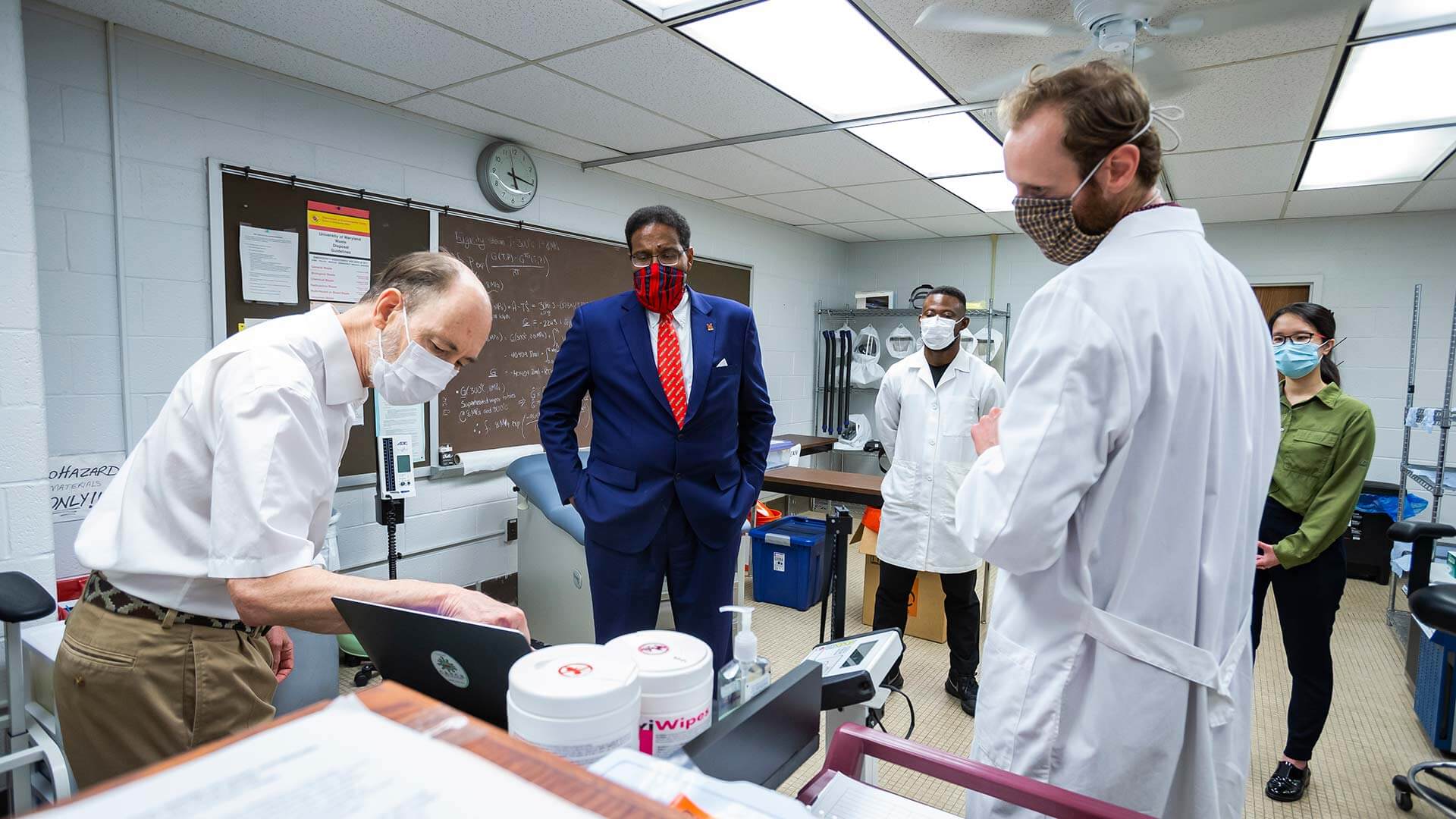 Pines first day at Don Milton lab