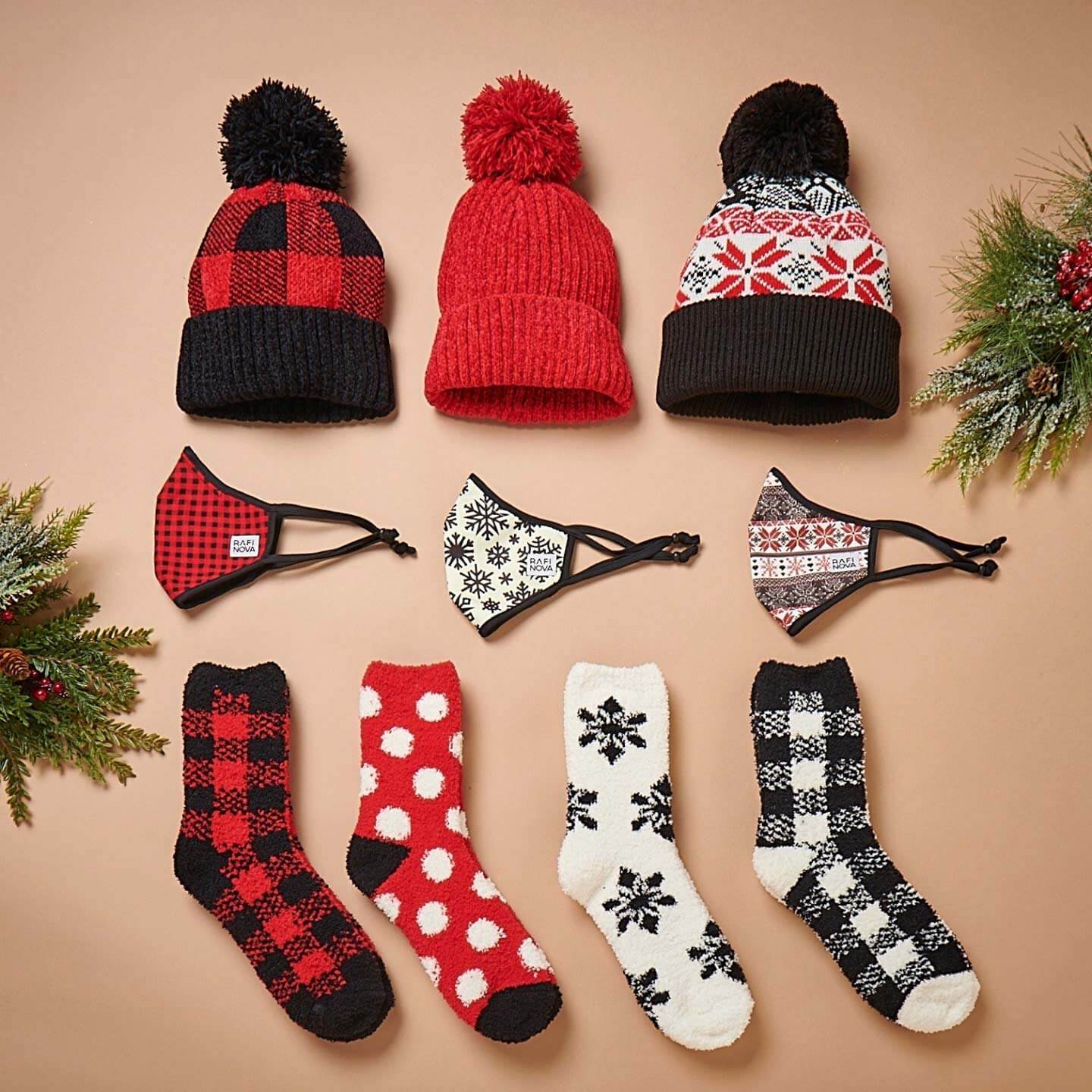 RafiNova hats, masks and socks