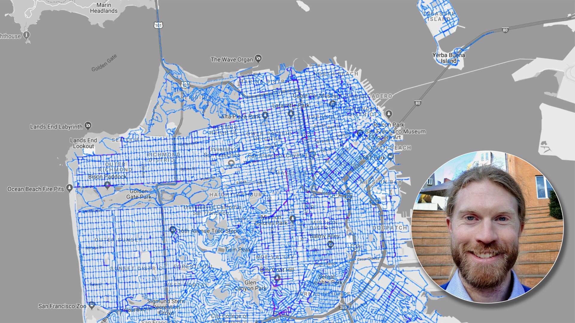 Running route in San Francisco