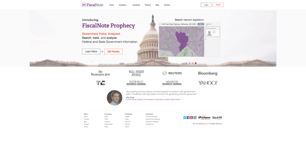 FiscalNote's Hompage