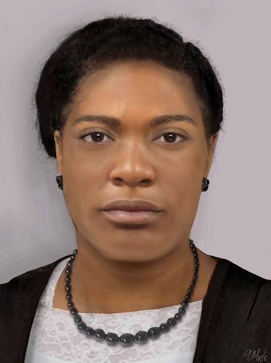 Facial reconstruction of Elizabeth James Williams
