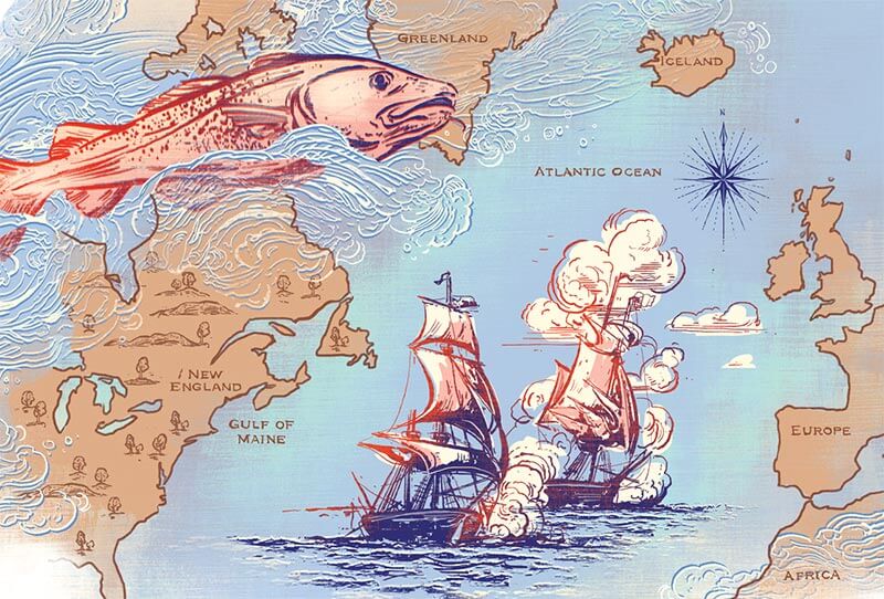 Cod/map illustration