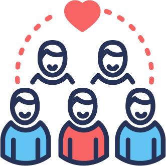 Illustration of friends/family