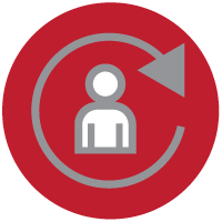 Illustration of a person with an arrow circling them