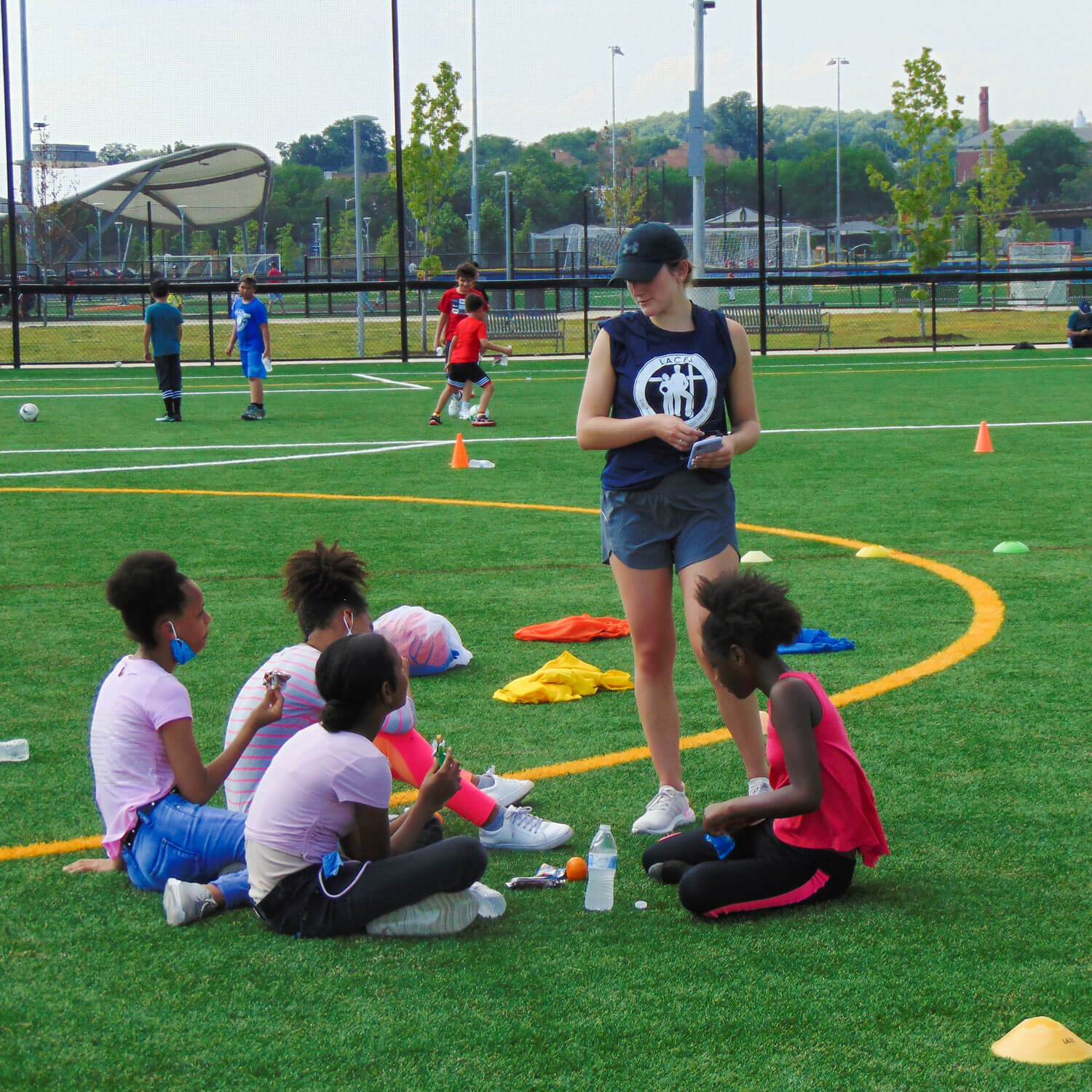 Holly Wilson ’21 coaches at L.A.C.E.S. soccer event