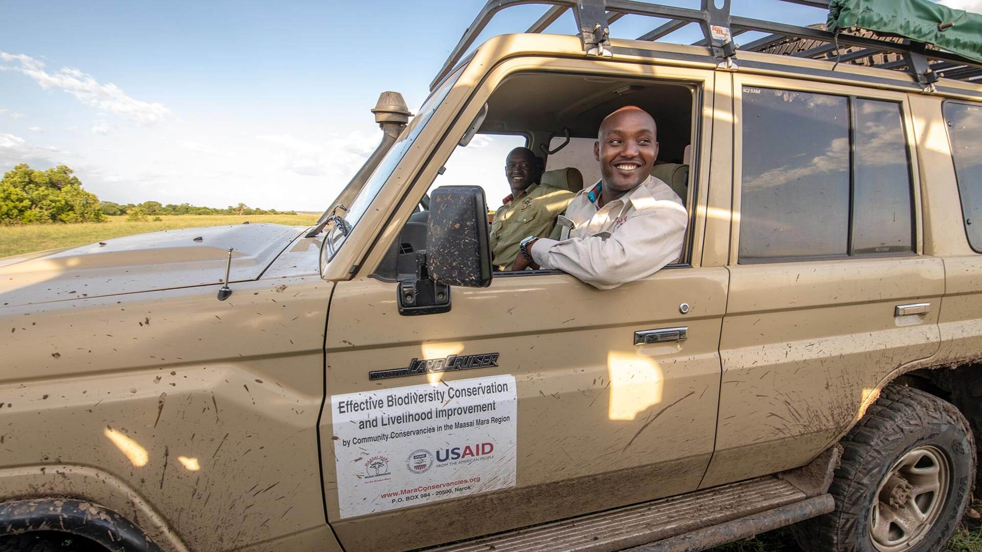 Ole Reson driving in Kenya