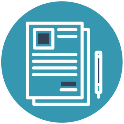Illustration of paper and pen